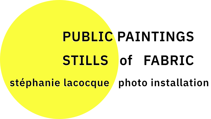 PUBLIC PAINTINGS - STILLS of FABRIC stéphanie lacocque photo installation